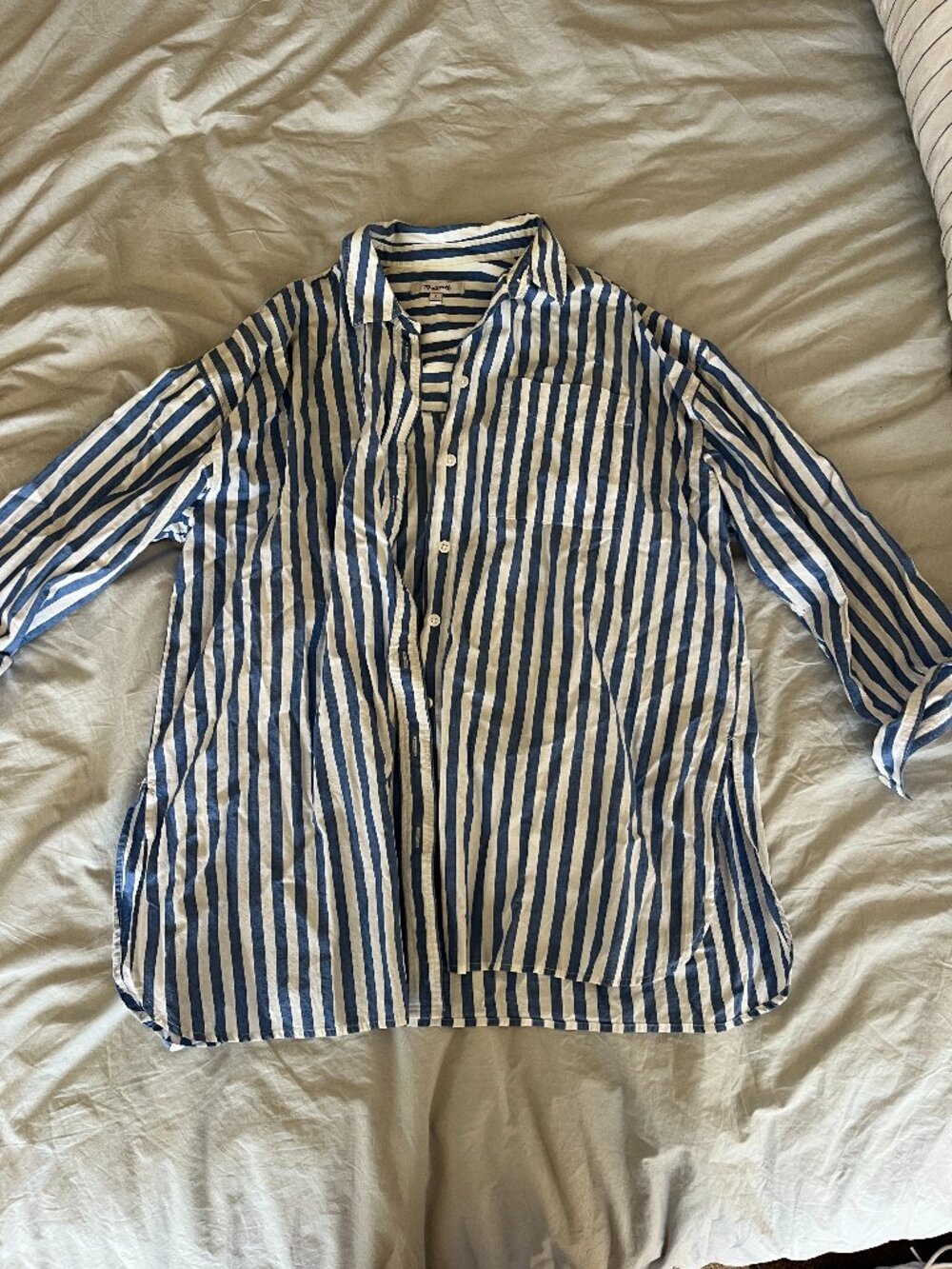 Madewell Signature Poplin Oversized Striped Shirt
